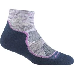 Women's Darn Tough Vermont Light Hiker Lightweight Cushion 1/4 Sock -Smart Shoes World 1987COSMICPURPLE 102622231953